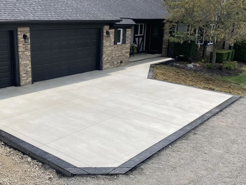 Concrete driveway installed in Round Rock, TX